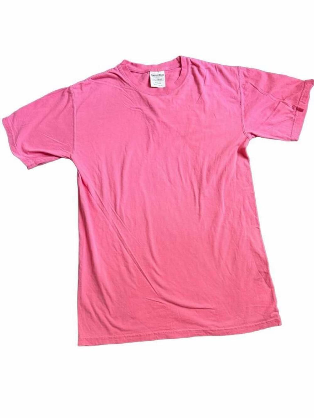 ComfortWash Pink Short Sleeve Ring Spun Cotton T-Shirt Size S